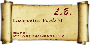 Lazarovics Buzád névjegykártya